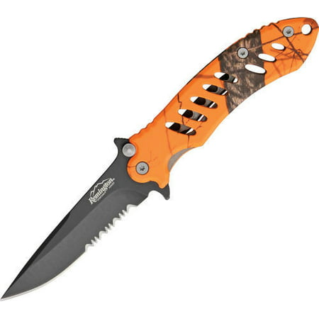 Remington 19767 Fast Linerlock Orange Camo Hunting Folding Knife Pocket