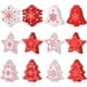 thumbnail image 3 of 60 uds. Adornos colgantes de madera de Navidad, rebanadas de madera, decoración de árbol de Navidad para fiesta, decoración de árbol de Navidad Adepaton LKX-1834, 3 of 7