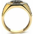 thumbnail image 4 of NYS Jewellers 5.00 Ct Round Cut Black & White Diamond Wedding Band Ring 14K Yellow Gold Plated 925 Sterling Silver For Men's -8, 4 of 5