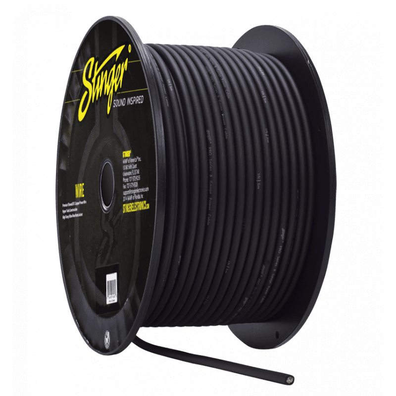 Stinger Black 4ga Power Wire Pro 100ft SPW14TB for sale online 