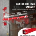 thumbnail image 2 of KFFKFF Electric Hoist Arm, Supports Up to 660 lbs, Swinging Arm with Pole for Electric Hoist, Durable Steel Frame, Rotates 180??, Ideal for Workshops and Garages, 2 of 9