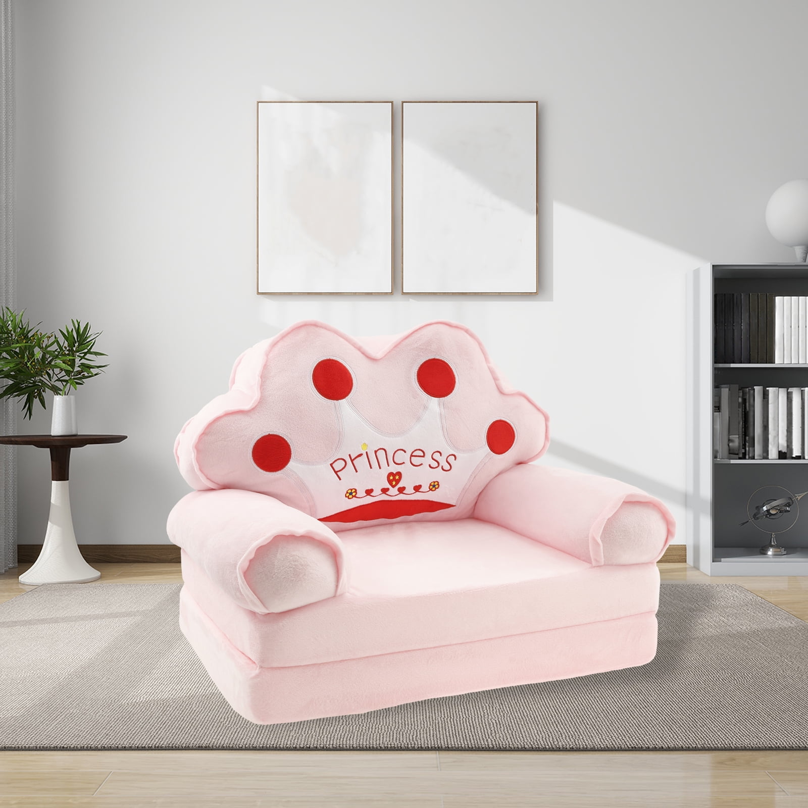 Toddler Chair Comfortable Kids Sofa Bed Foldable Toddler Couch Lightweight Baby Lounge Chair Portable Couch for 1 to 4 Years Old Kids