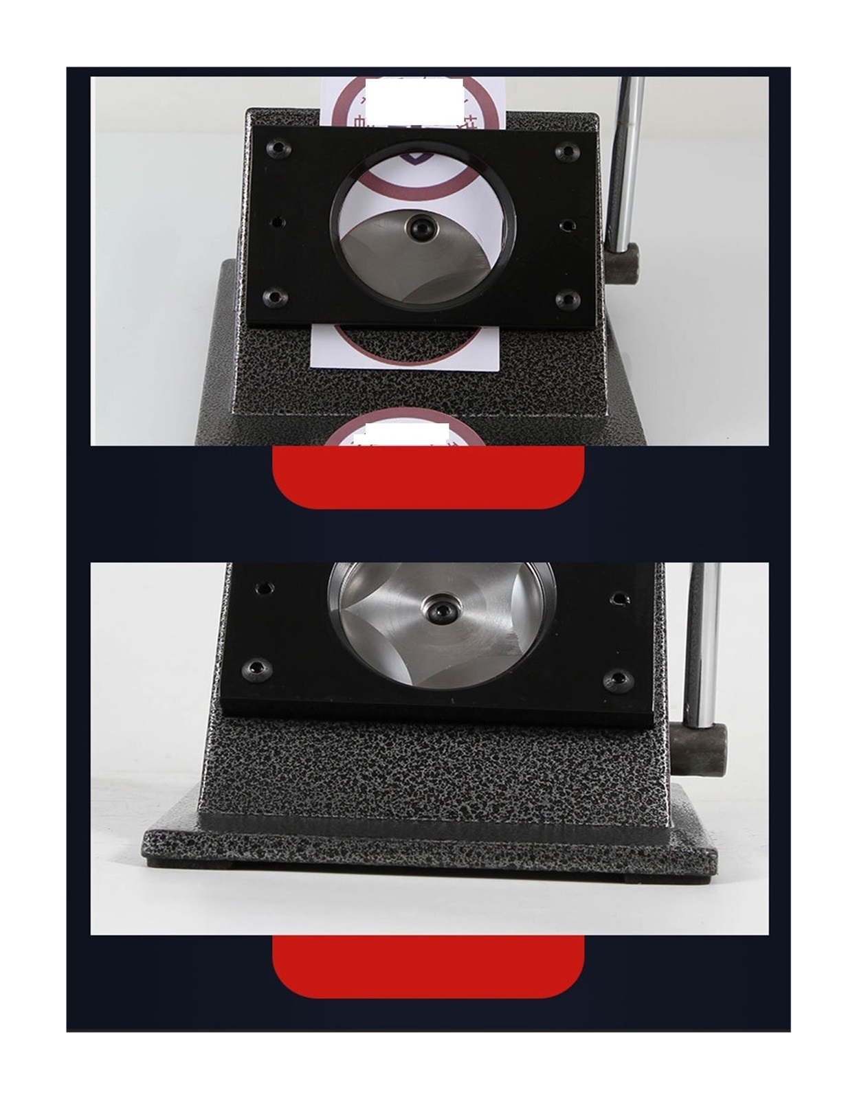 Manual Paper Graphic Round Punch Die Cutter Cutting Machine Button Maker Durable For 25-75mm