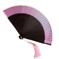 thumbnail image 2 of BAETEUY Folding Fan with Tassel Chinese Style Hollow Ribs Dance Performance Photo Props Portable Summer Hand Held Fan Party Supplies Gift, 2 of 8