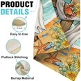thumbnail image 4 of Dyrenson Summer The Beach is My Happy Place Decorative Garden Flag, Blue Coastal Starfish Farmhouse Yard Outside Home Decoration, Coral Pearl Nautical Rustic Outdoor Small Decor Double Sided 12 x 18, 4 of 6