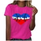 thumbnail image 1 of Blusa informal de manga corta con cuello redondo y estampado suelto de verano para mujer con estilo OAVQHLG3B Store  lin121212, 1 of 4