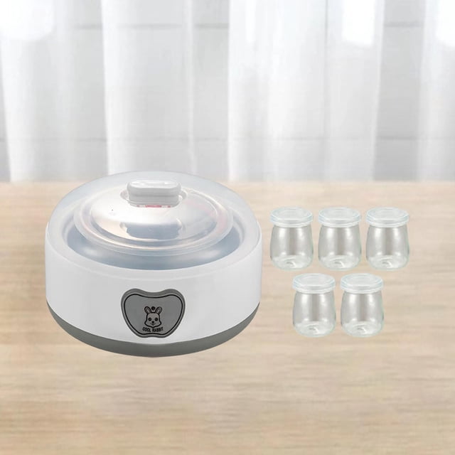Elodie Automatic Yogurt Maker 1.2L Household Constant Temperature Control DIY Electric Yogurt Machine Automatic Fermentation Machine with 5 cups