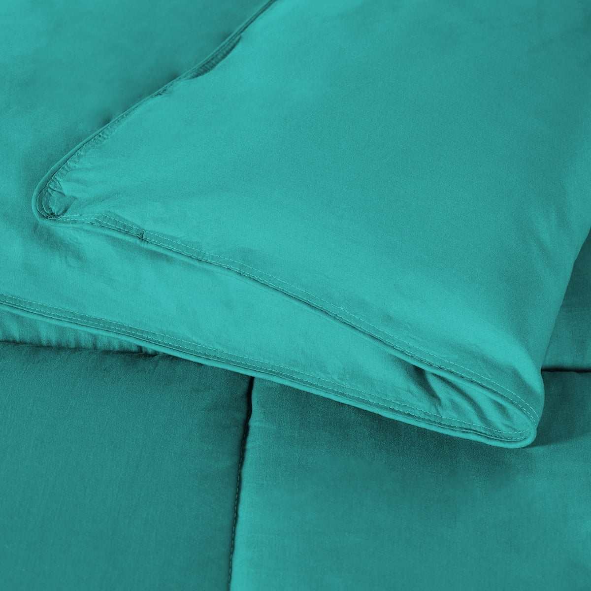 BNM Solid Comforter Down Alternative Bedding, King, Turquoise
