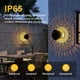 thumbnail image 4 of Luces solares decorativas Metal solar Escalones de terraza Iluminación de pared Temática Mandala Luz impermeable para poste de jardín Patio Decoración del jardín, 4 of 7