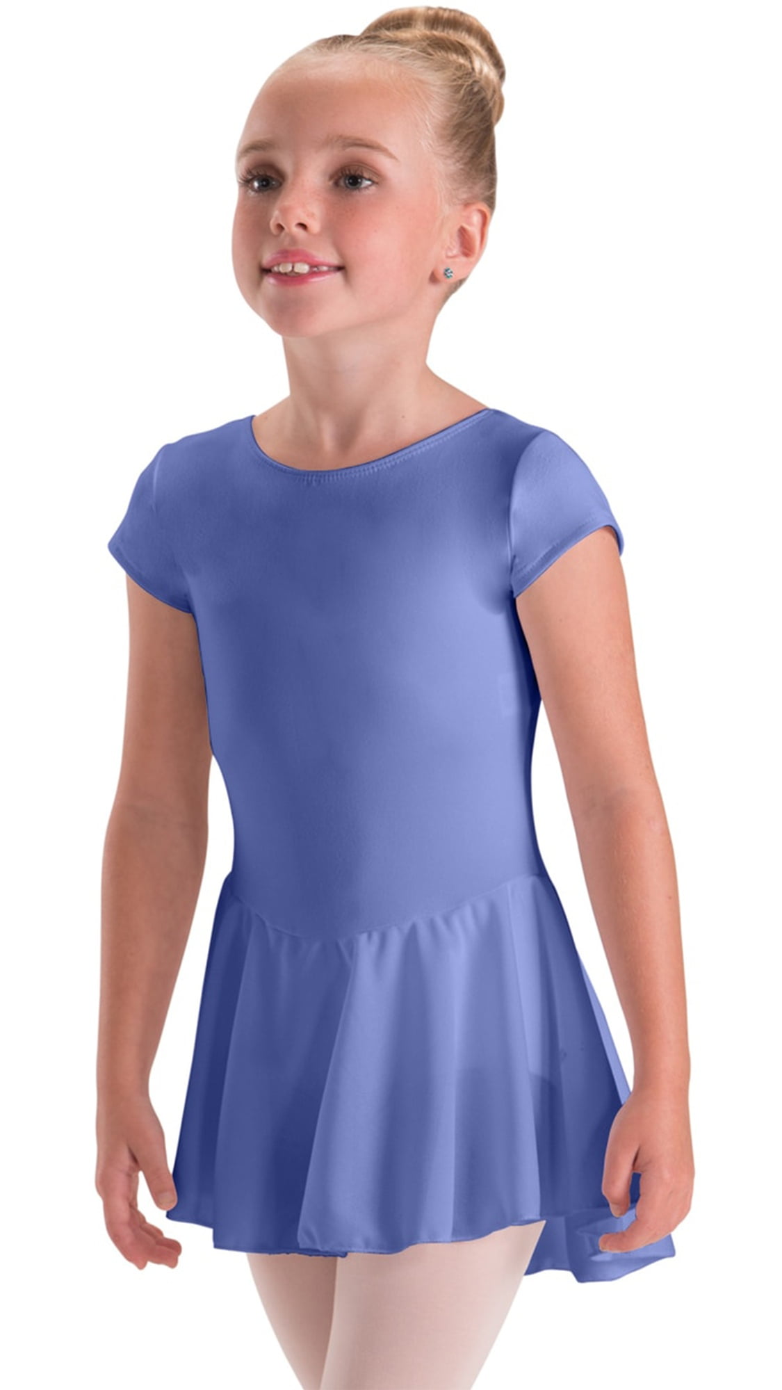 Motionwear Girl's Cap Sleeve Skirted Leotard Intermed PURPLE - Walmart.com