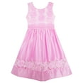 thumbnail image 1 of Girls Dress Flower Detailing Sequin Party Tulle Bow Tie Pink 2 Years, 1 of 4