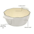 thumbnail image 3 of The Pioneer Woman 3.5-Quart Pumpkin-Shaped Enamel on Cast Iron Dutch Oven, Linen, 3 of 13