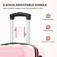 thumbnail image 3 of 28-inch PC + ABS Large Checked Suitcase with Spinner Wheels and TSA Lock for Travel Trips Business, Pink, 3 of 10