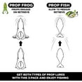 thumbnail image 3 of LUNKERHUNT Bass Fishing Lures Kit (3-Pack) - 2 Prop Fish Lures and 1 Prop Frog Lure | Best Topwater Fishing Bait, Weedless Hooks Hollow Realistic Body, 3 of 7