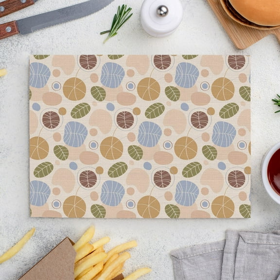 Place Mats Set,Decorative Table Place Mats For For In Door Dinning,Heat Insulation Stain Resistant Table Mats(Leaf)