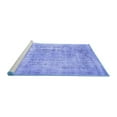 thumbnail image 2 of Ahgly Company Machine Washable Indoor Round Abstract Blue Contemporary Area Rugs, 5' Round, 2 of 4