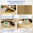 thumbnail image 4 of Fluted Lift Top Coffee Table with Storage, 31.5'' Farmhouse Round Coffee Tables for Living Room, Modern Wood Center Tables with Hidden Compartment for Home, Office (Wood Color), 4 of 16