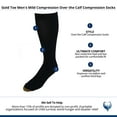thumbnail image 2 of Men's Gold Toe 210H Mild Compression Over The Calf Rib Sock (Black 10-13), 2 of 6
