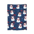 thumbnail image 2 of Snowman Christmas Blanket, Winter Holiday Snowflake Throw, Festive Red Bow Fleece Blanket for Christmas Home Decor Gift 50x40, 2 of 6