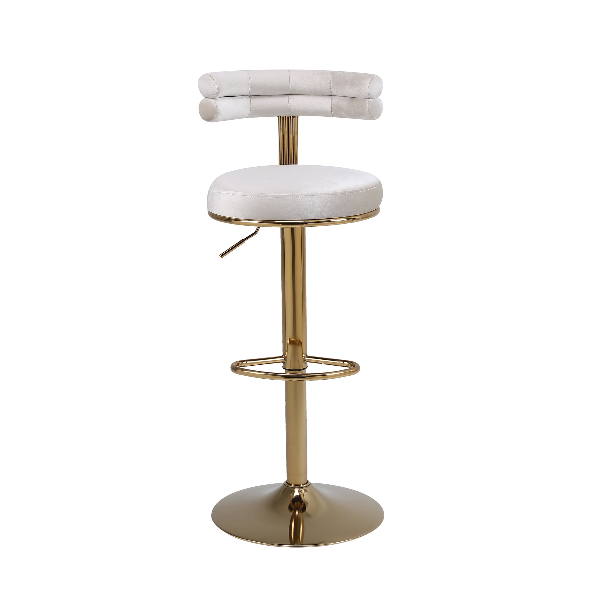 Kadyn 40.55" 2PCS Swivel Bar Stool, Adjustable Counter Height Barstools with Back and Footrest, Modern Beige Bar Chair for Home Counter Kadyn 40.55" 2PCS Swivel Bar Stool, Adjustable Counter Height Barstools with Back and Footrest, Modern Beige Bar Chair for Home Counter