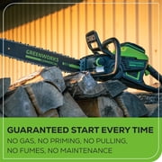 Greenworks 82V 18 (2.7kW Brushless) Prosumer Cordless Chainsaw, 4.0Ah Battery and 8A Dual Port Rapid Charger