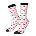 thumbnail image 1 of Balery Red Lips 1 Calcetas Largas con Estampado para Hombre y Mujer – Suaves y Transpirables, Talla Única (US 5-11), 1 of 6