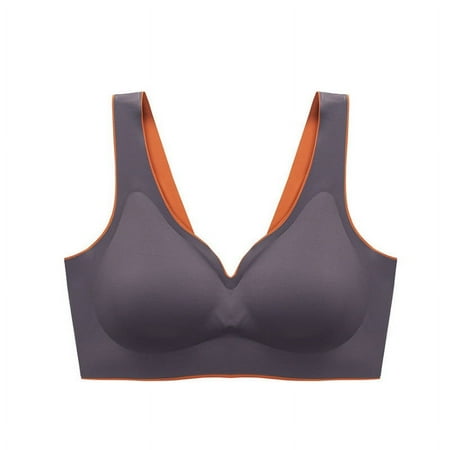 GENGING Bras for WomenWomen s Trendy Underwear One-Piece Color Contrast Beauty Back No Underwire Push-up Comfortable Women Clothes Fall Buckle Comfortable Women Clothes Fall Vest Bra