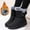 Black, variant on Women's Pu Waterproof Snow Boots Winter Plus Velvet Non-Slip Warm Outdoor Ankle Boots Suitable For Light Camping Fur Lined Sneaker Ginger