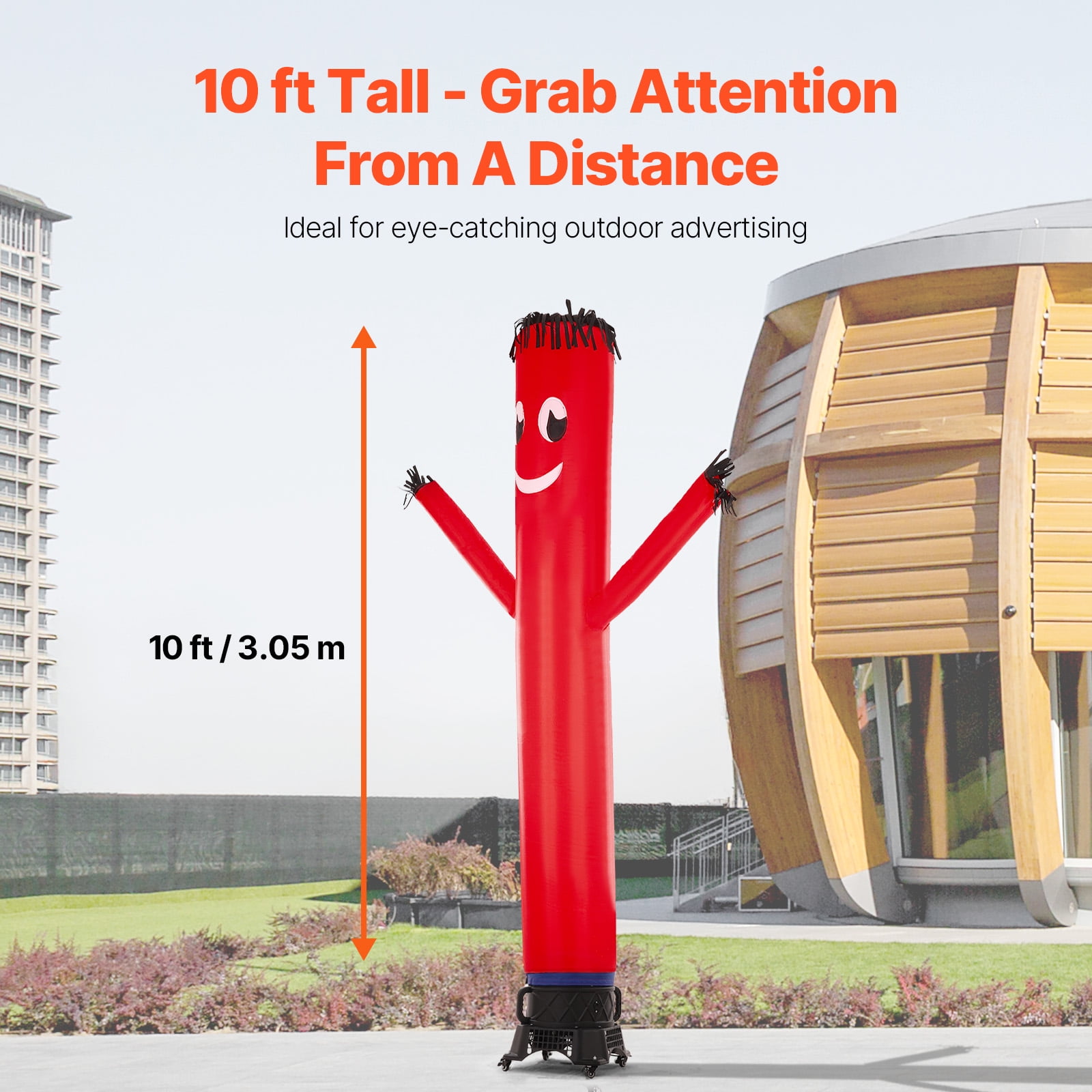 KFFKFF Air Inflatable Performers Kit, 10 ft Tall, Unique Inflatable Dance Character with 9/10 HP Fan, PP Enclosure IPX3 Water-Proof Blower, Perfect for Outdoor Business Shop Event Advertising