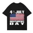 thumbnail image 5 of Trgacdwlo 1776-2026 USA 250th Anniversary Flag Print Plus Size 4th of July Outfits for Women Celebration Independence Day Red White and Blue Women's Graphic T Shirts Black XXL, 5 of 5