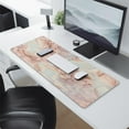 thumbnail image 3 of Cute Pink Desk Mat - Large & Durable Mouse Pad in Rose Gold Marble Design for School, Office, Home, 3 of 7