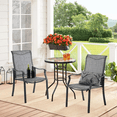thumbnail image 3 of ELPOSUN Patio Dining Chairs Set of 6, Outdoor Textilene Dining Chairs with High Back, Patio Furniture Chairs with Armrest, Metal Frame for Lawn Garden Backyard Deck, Dark Grey, 3 of 9