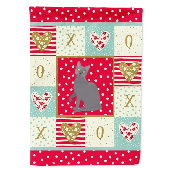 Carolines Treasures CK5767GF Korat Cat Love Flag Garden Size Small multicolor