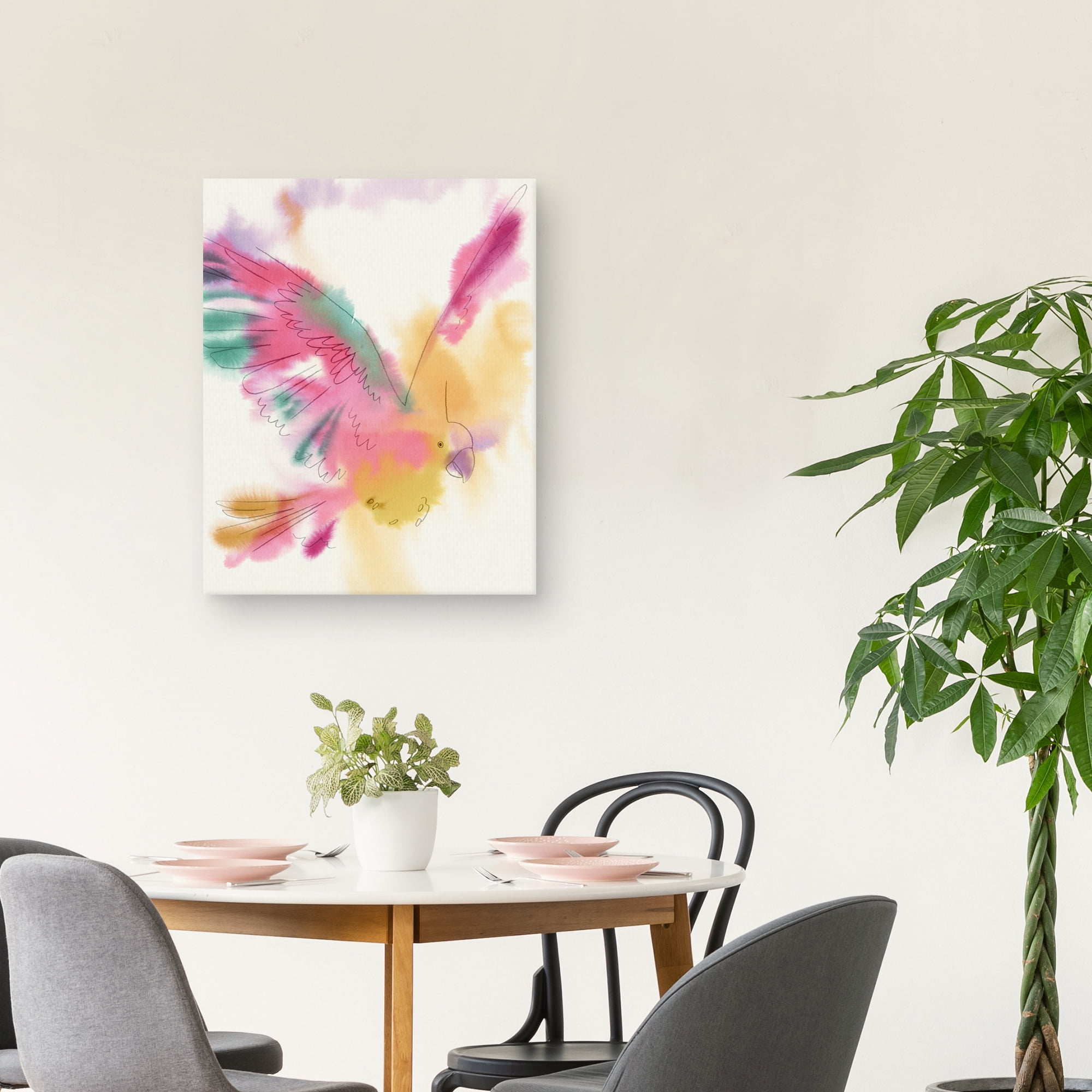 Paradise Parrot Glide by Kristine Hegre Canvas Art Print