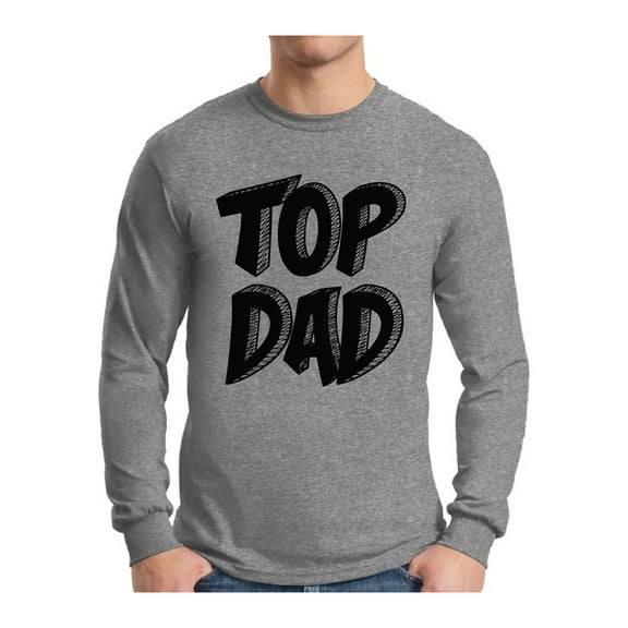 Awkward Styles Men's Top Dad Graphic Long Sleeve T-shirt Tops Best Dad Ever Father`s Day Gift