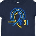 thumbnail image 4 of Inktastic 3-21 World Down Syndrome Day Blue and Yellow Rainbow Ribbon Boys or Girls Baby T-Shirt, 4 of 5
