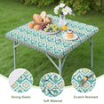 thumbnail image 4 of Washable Bohemian Style Table Cover, 34x34 Inch Square Floral Print Tablecloth with Elastic Border for Patio and Kitchen, 4 of 6