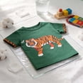 thumbnail image 6 of FINALGANG Boys Crew Neck Short Sleeve TShirt With Tiger Graphic Print Casual Loose Fit For Kids Daily Wear Playtime Summer Outdoor Activities lightweight Top, 6 of 9