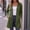 (Fashion 37)Army Green, variant on Women's Long Hooded Zip Up Cardigan Jacket Lightweight Duster Coat with Pockets