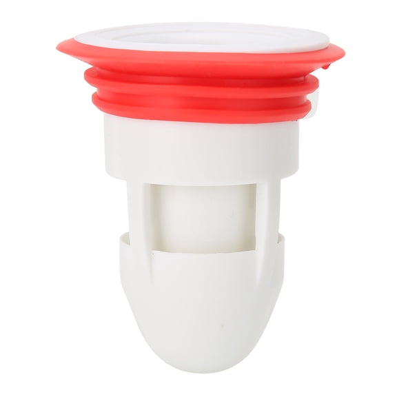 Xirurus Deodorant Floor Drain Core – Anti‑Blocking, Waterproof & Pest‑Free Drain Strainer for Kitchen & Bathroom, White/Red