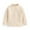 Beige, variant on fatyb Girls Cotton Tops Casual Long Sleeve Stretch Shirts Kids Girls High Neck Plain Pullover Clothes