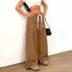 thumbnail image 5 of Pincandy Women's Solid Color Faux Suede Elastic Waist Wide Leg Pants - High Stretch Casual Loose Fit with Pockets, Perfect for Daily Wear & Weekend Getaways, 5 of 7