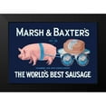 thumbnail image 2 of Advertisement 24x18 Black Modern Framed Museum Art Print Titled - Pigs and Pork: Marsh and Baxters Worlds Best Sausage, 2 of 5