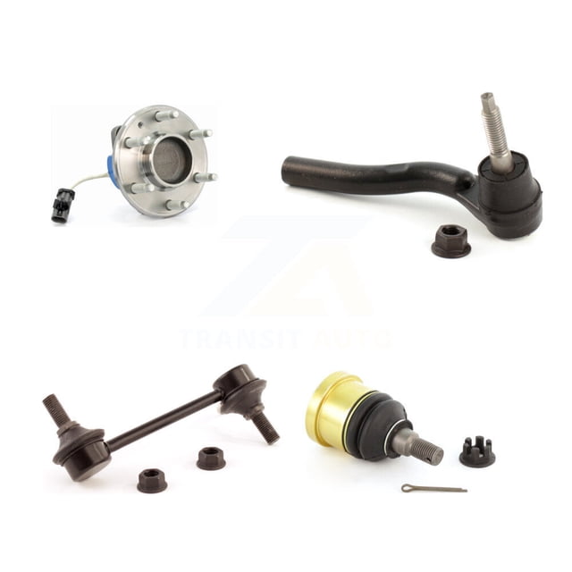 Transit Auto Front Left (Driver Side) Hub Bearing Assembly Suspension Lower Ball Joint Outer Tie Rod End and Sway Bar Stabilizer Link Kit for Car 2004-2007 Cadillac CTS V K7T-104029