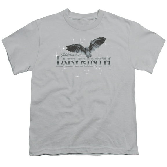 Labyrinth Mens Owl Logo T-Shirt Silver