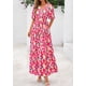 thumbnail image 5 of Vestido PRETTYGARDEN Maxi Floral Rosa y Amarillo Cuello en V XXL, 5 of 7
