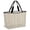 Beige, Cream, variant on Modern Minimalist Beach Bag for Women, Large Breathable Mesh Beach Tote Bag, Country Leaf Stripes Lines Black Sandproof Lightweight Travel Bags for Vacation Picnic Swimming Pool 15.7"x15.7"x9.1"