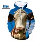 thumbnail image 3 of Sudadera con capucha con estampado 3D de vaca divertida para hombre, estilo hip hop, para parejas, informal, con estampado de ganado, de gran tamaño, 3 of 5