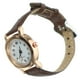 thumbnail image 1 of Reloj de mesa pequeño, sencillo y elegante, con esfera digital de cuero, para mujeres estudiantes (marrón), 1 of 8