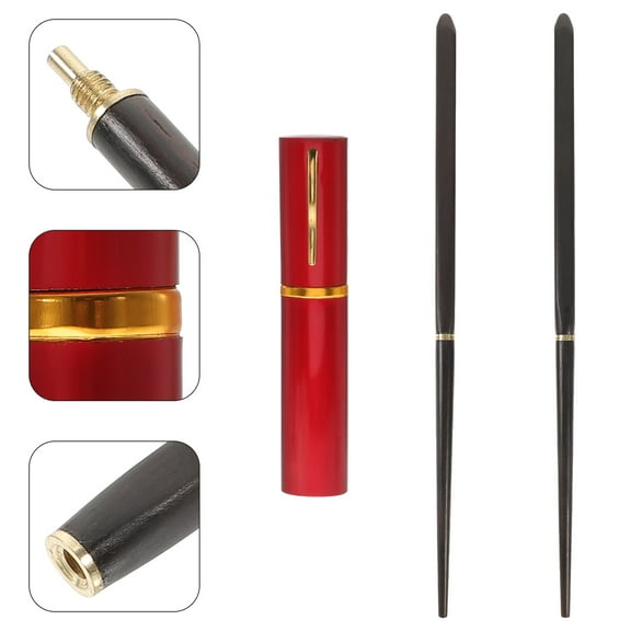 OATIPHO Foldable Wooden Chopsticks Packable Travel-friendly 1 Set Assorted Color
